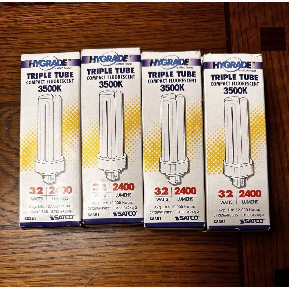 SATCO‎ Hygrade Triple Tube Compact Fluorescent S8351 32 WATT **LOT OF 4**